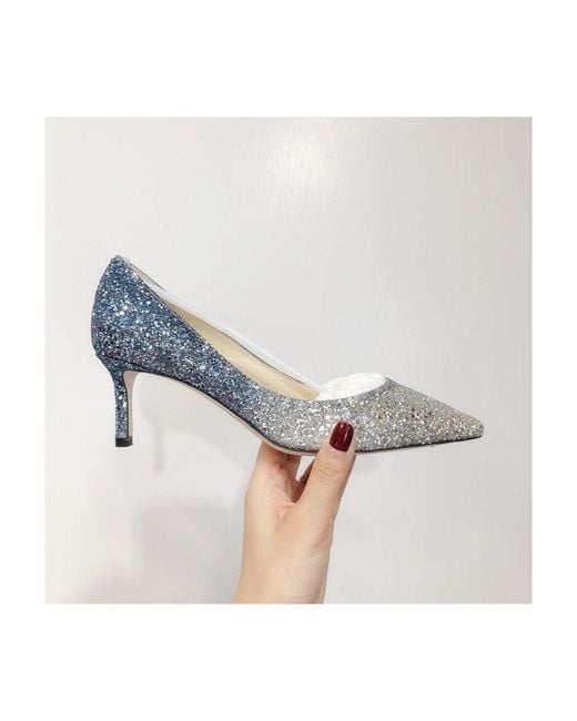 Jimmy Choo White Romy60 Pointed Heels