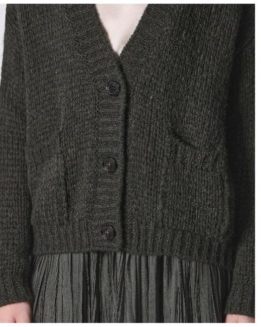 Roberto Collina Black Front-Pockets Cardigan