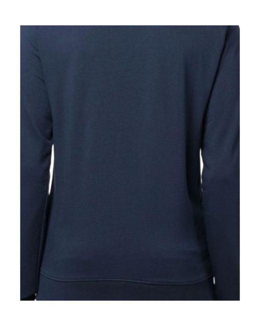 EA7 Blue Logo-Print Crew-Neck Sweatshirt for men
