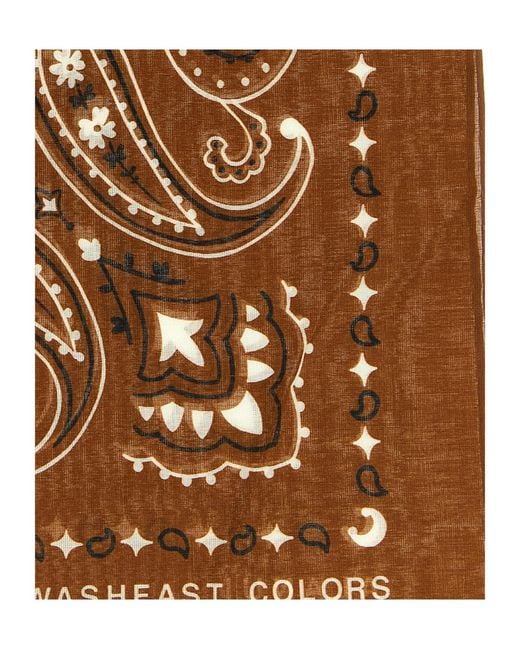 Alanui Brown Paisley Bandana Scarf