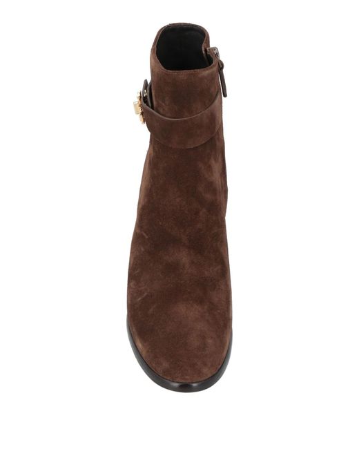 Tory Burch Brown Minimalist Suede Ankle Boots