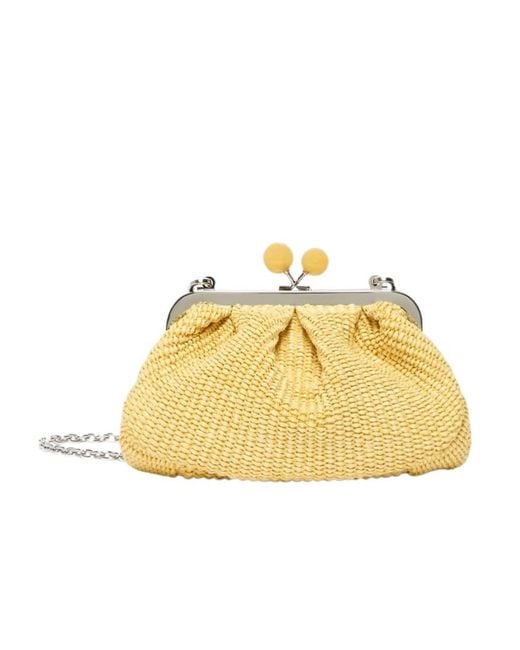 Weekend by Maxmara Metallic Pasticcino Woven Clutch Bag