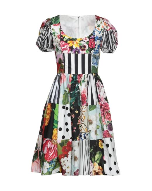 Dolce & Gabbana White Printed Dress