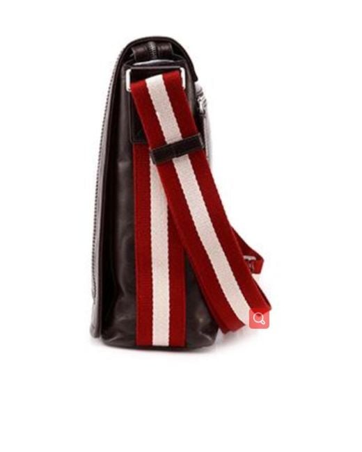 Bally Red Logo Details Satchel for men