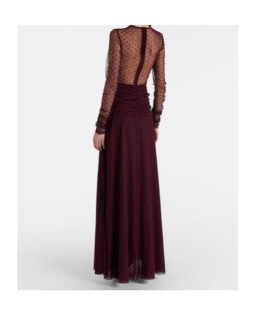 Rebecca Vallance Purple Barbera Point D'Esprit Tulle Gown