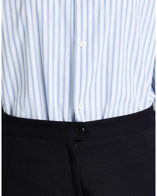 Maison Margiela White Stylish Striped Shirt Dress