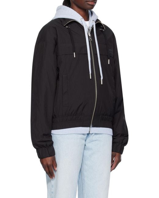 AMI Black Zip-Up Lightweight Jacket for men