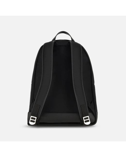 Hogan Black Logo Embossed Zip-Around Backpack for men