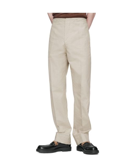 Maison Margiela Natural Belted Tailored Pants for men