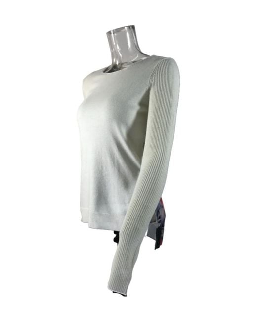 Armani Jeans Gray Round-Neck Long-Sleeved Sweater