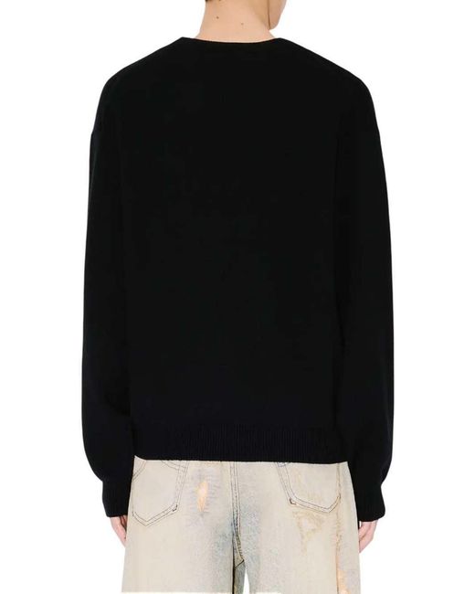 KENZO Black Round-Neck Knitwear for men