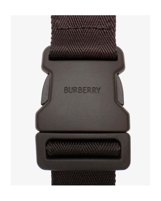 Burberry Brown Checked Zipped Belt Bag for men