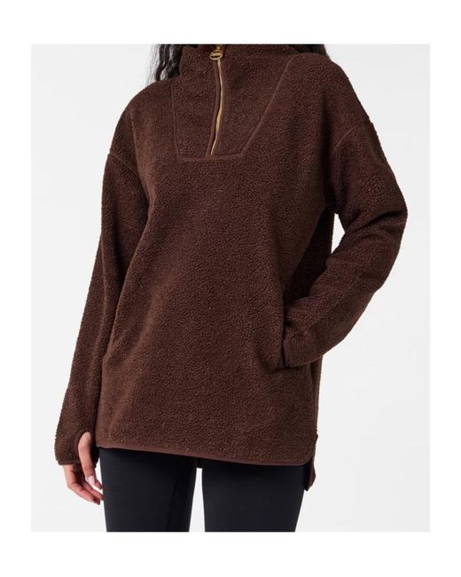 Barbour Brown Hooded Fleece Sweatshirt