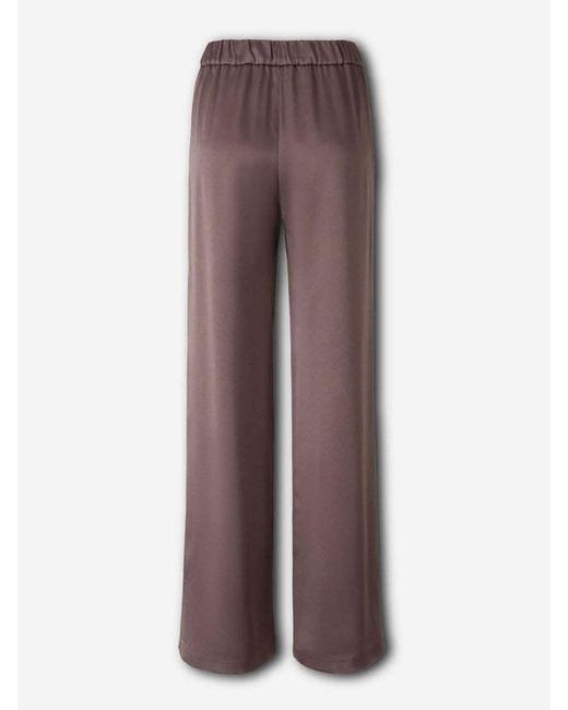 Herno Brown Satin Pants