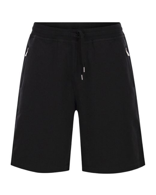 Brunello Cucinelli Zip-Pocket Drawstring Shorts in Black for Men