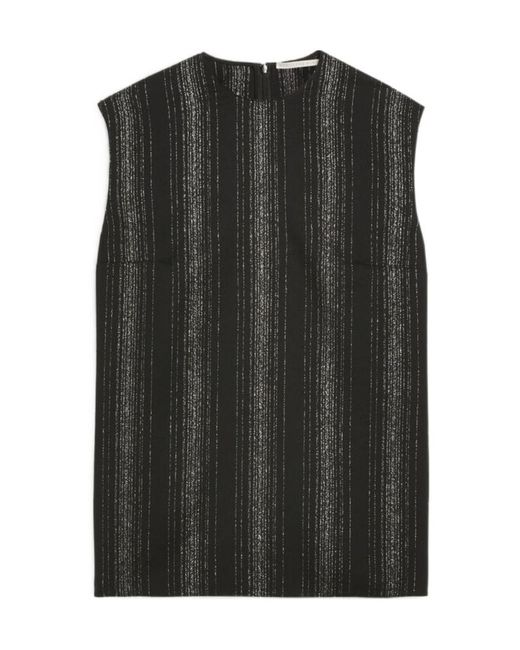 Stella McCartney Black Lurex Striped Crewneck Blouse