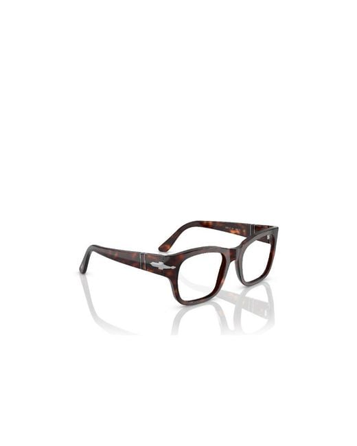 Persol White Rectangular Frame Glasses for men