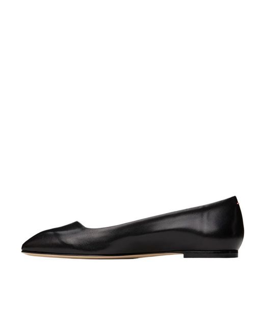 Aeyde Black Logo Ballet Shoes