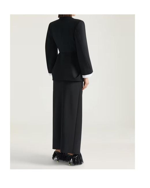 Givenchy Black Draped Wrap Midi Skirt