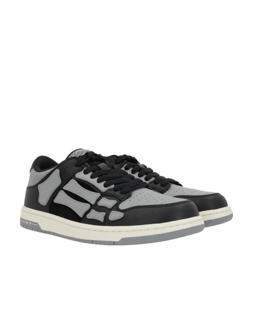 Amiri Black Skel Lace-Up Sneakers for men