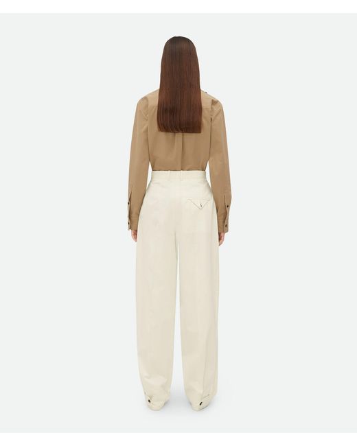 Bottega Veneta Natural Twill Tapered Trousers