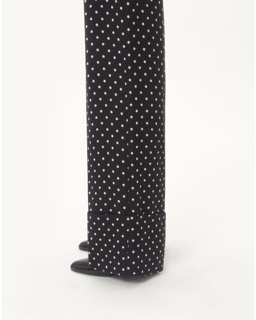 Valentino Gray Supergran Polka Dot Printed Pants