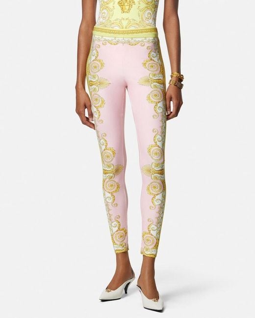 Versace Multicolor Pattern-Printed Leggings