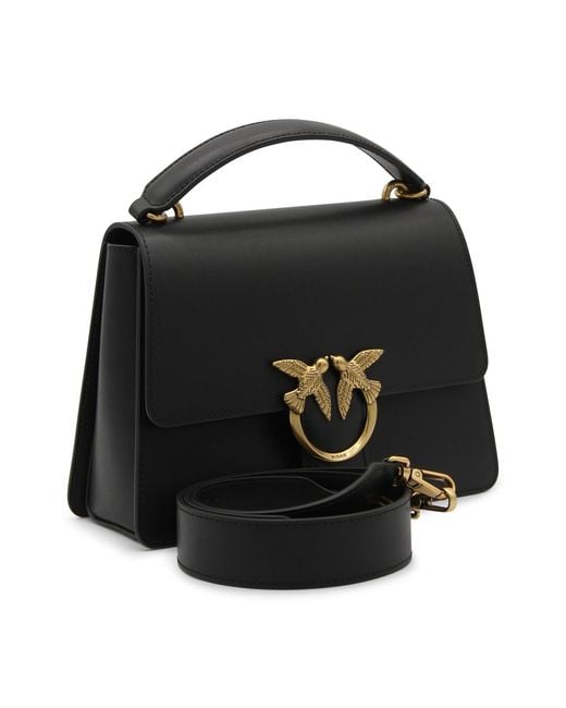 Pinko Black Classic Love One Top Handle Bag