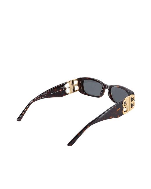 Balenciaga White Eyewear Rectangular Frame Sunglasses for men