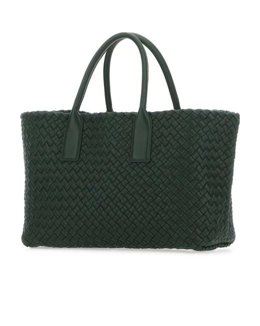Bottega Veneta Green Small Cabat Handbag