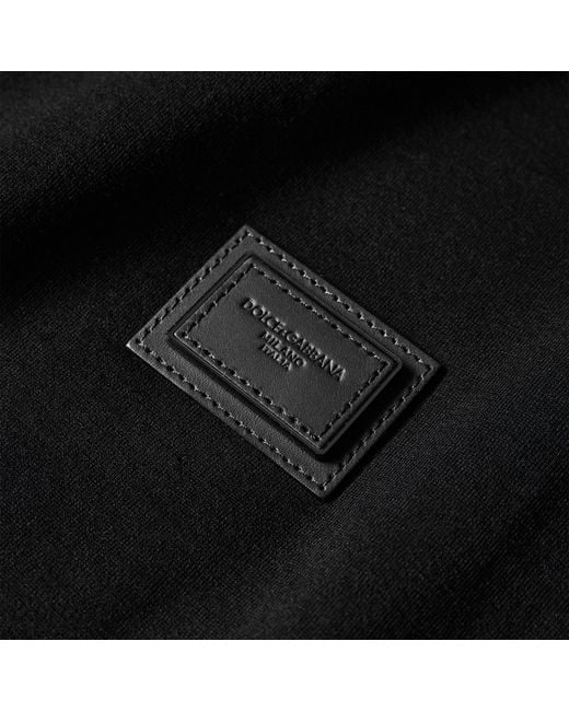 Dolce & Gabbana Black Solid Color T-Shirt for men
