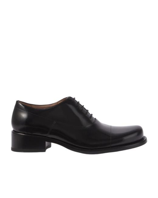 The Row Black Kai Leather Derby Shoes for men