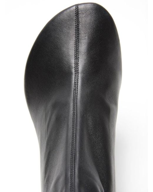 Acne Black Leather Heel Boot