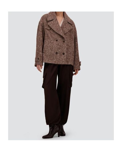 Herno Brown Double Breasted Tweed Jackets