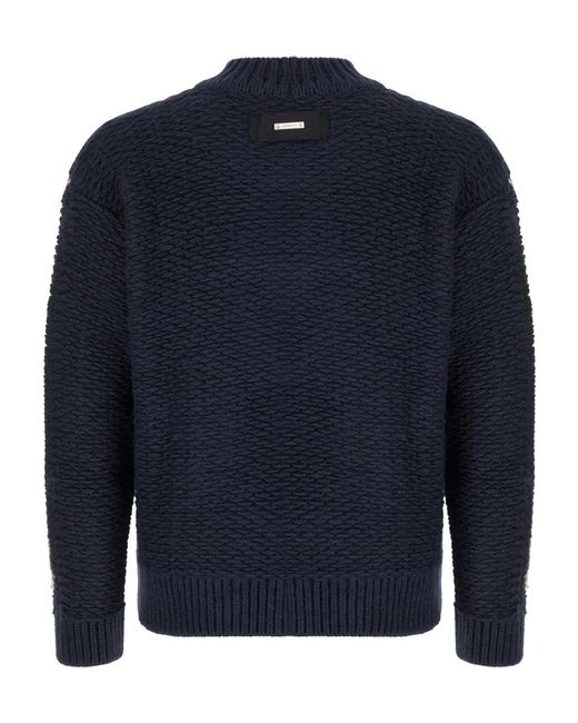 Iceberg Black Round-Neck Knitted Sweater for men