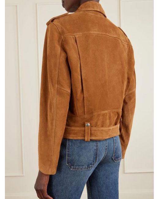 Nili Lotan Brown Evel Suede Motorcycle Jacket