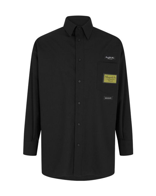 MM6 by Maison Margiela Black Classic Long Sleeve Shirt for men