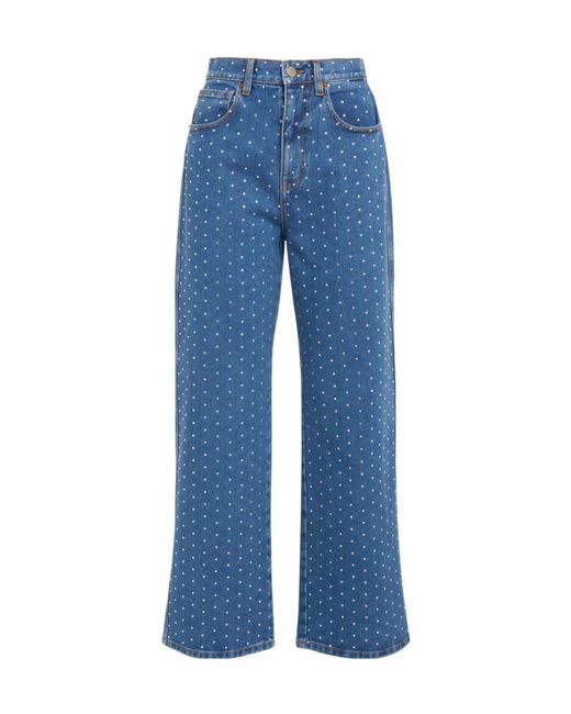 GIUSEPPE DI MORABITO Blue Crystal-Embellished Jeans