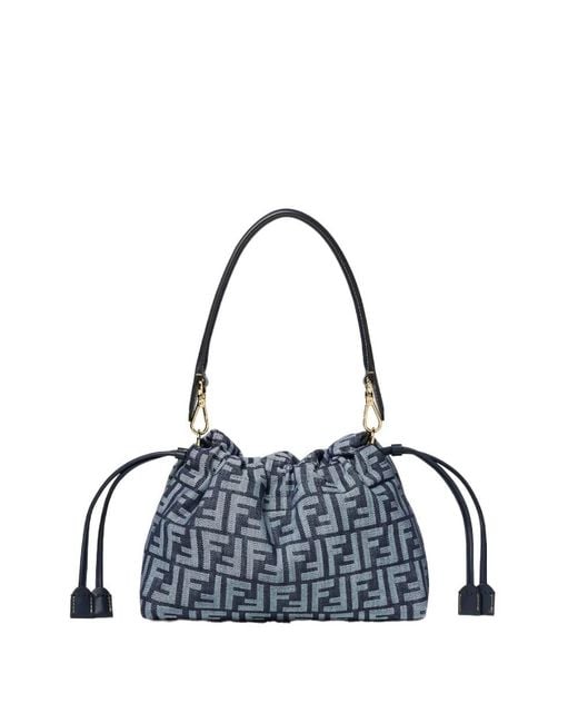 Fendi Blue Medium Mamma Baguette Shoulder Bag