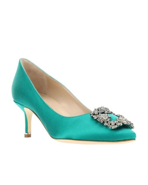 Manolo Blahnik Green Cusp High-Heeled Shoes