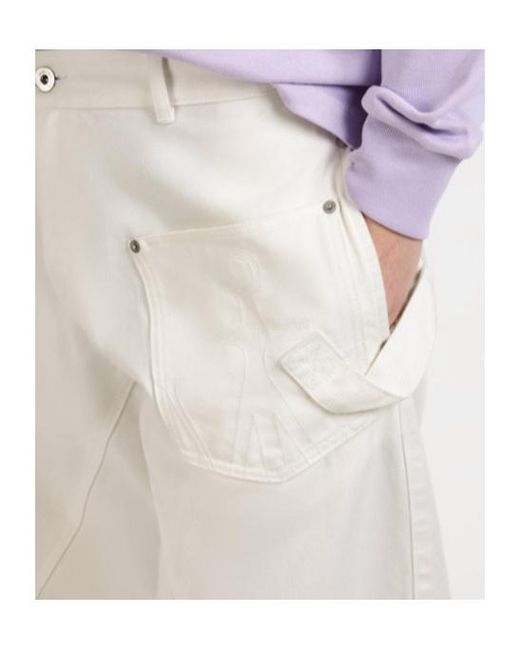 J.W. Anderson White Jw Anderson Twisted Workwear Jeans for men