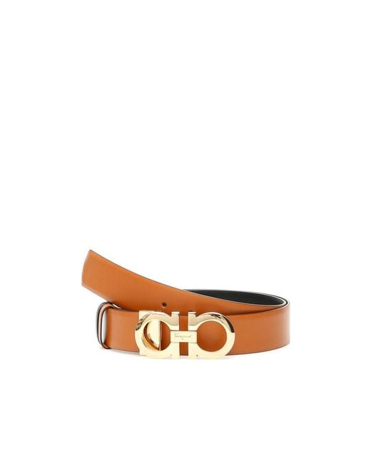Ferragamo White Two-Color Adjustable Belt