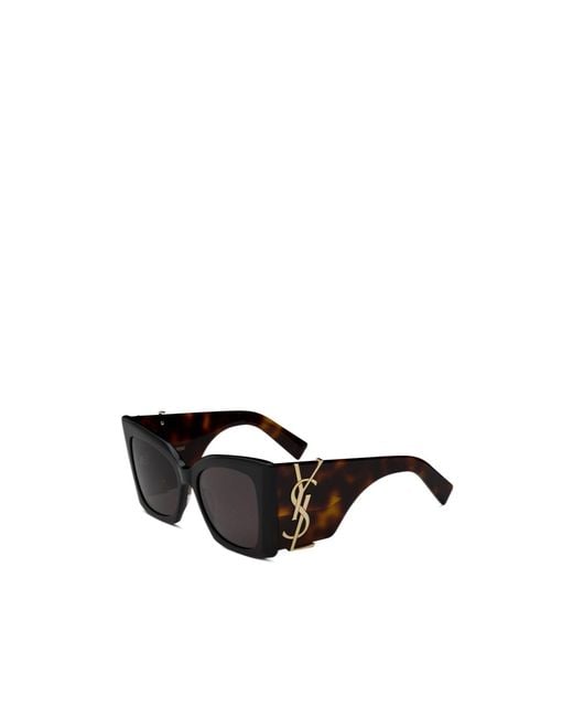 Saint Laurent Black Eyewear Square Frame Sunglasses