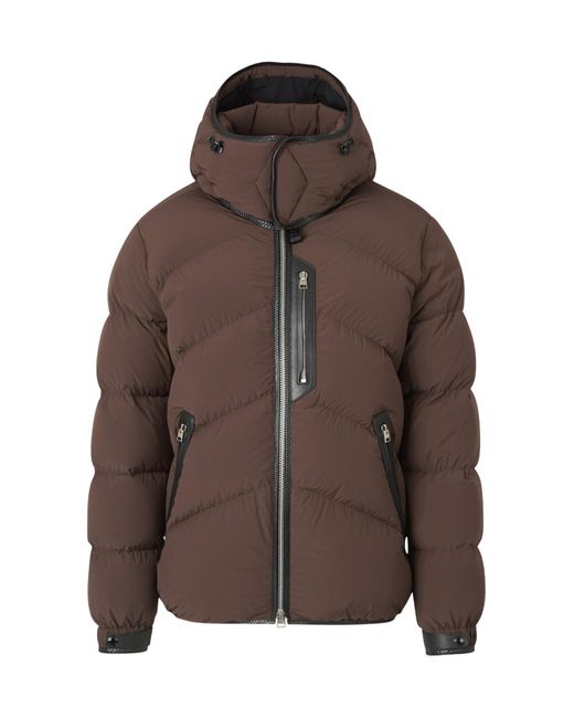 Tom Ford Brown Detachable-Hood Down Jacket for men
