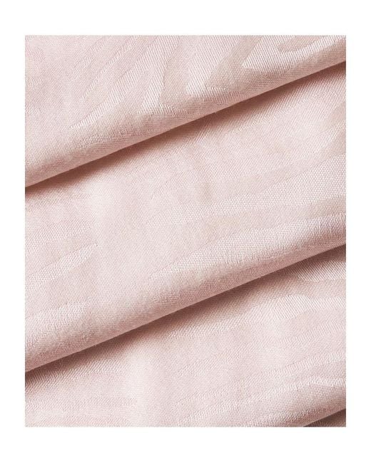 Fendi Pink Tiger Animalier Jacquard Silk And Cashmere Stole