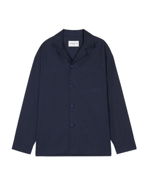 Maison Kitsuné Blue Maison Kitsun É X Olympia Le-Tan Outfit Shirt for men