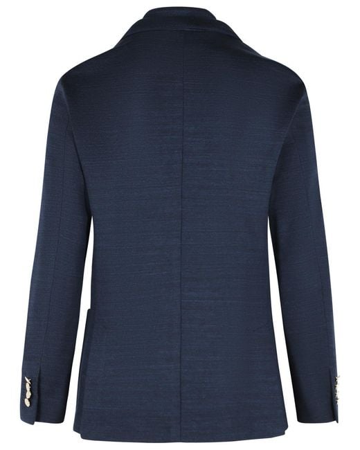 Eleventy Blue Long-Sleeved Suit Jacket for men
