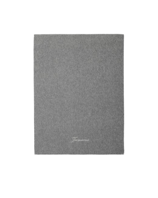 Jacquemus Gray The Tailleur Long Embroidered Scarf for men