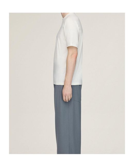 Y-3 White Liquid Logo Short Sleeve Tee for men