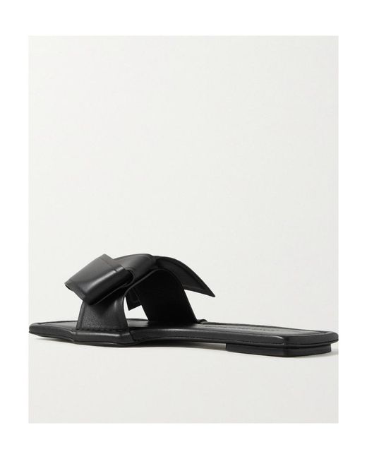 Acne Black Logo Slippers